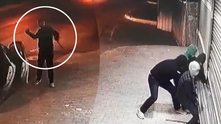 Şişe atan komşuya taşla karşılık verdi